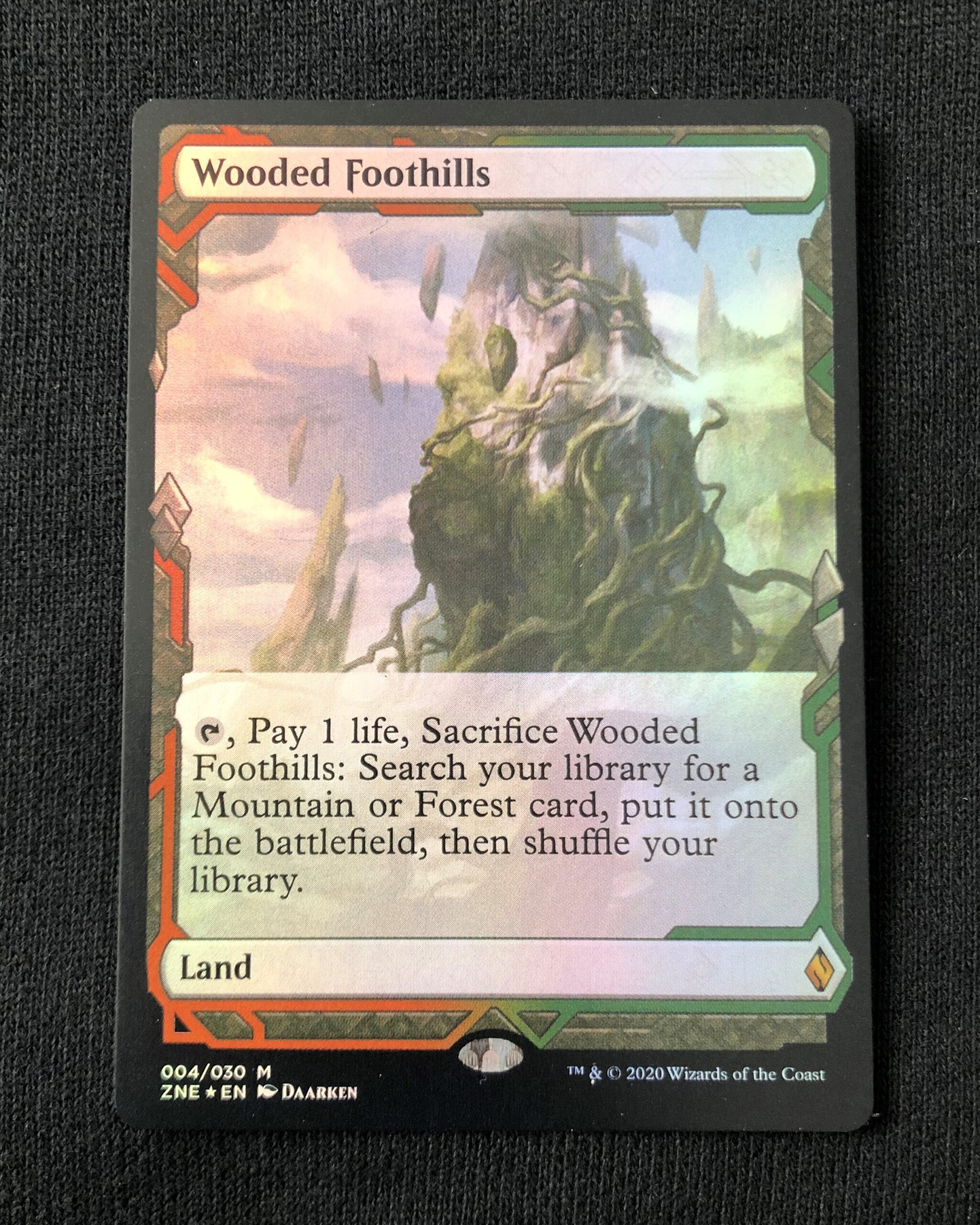 Wooded Foothills (FOIL) MTG Proxy Zendikar Rising Expedition Proxy King