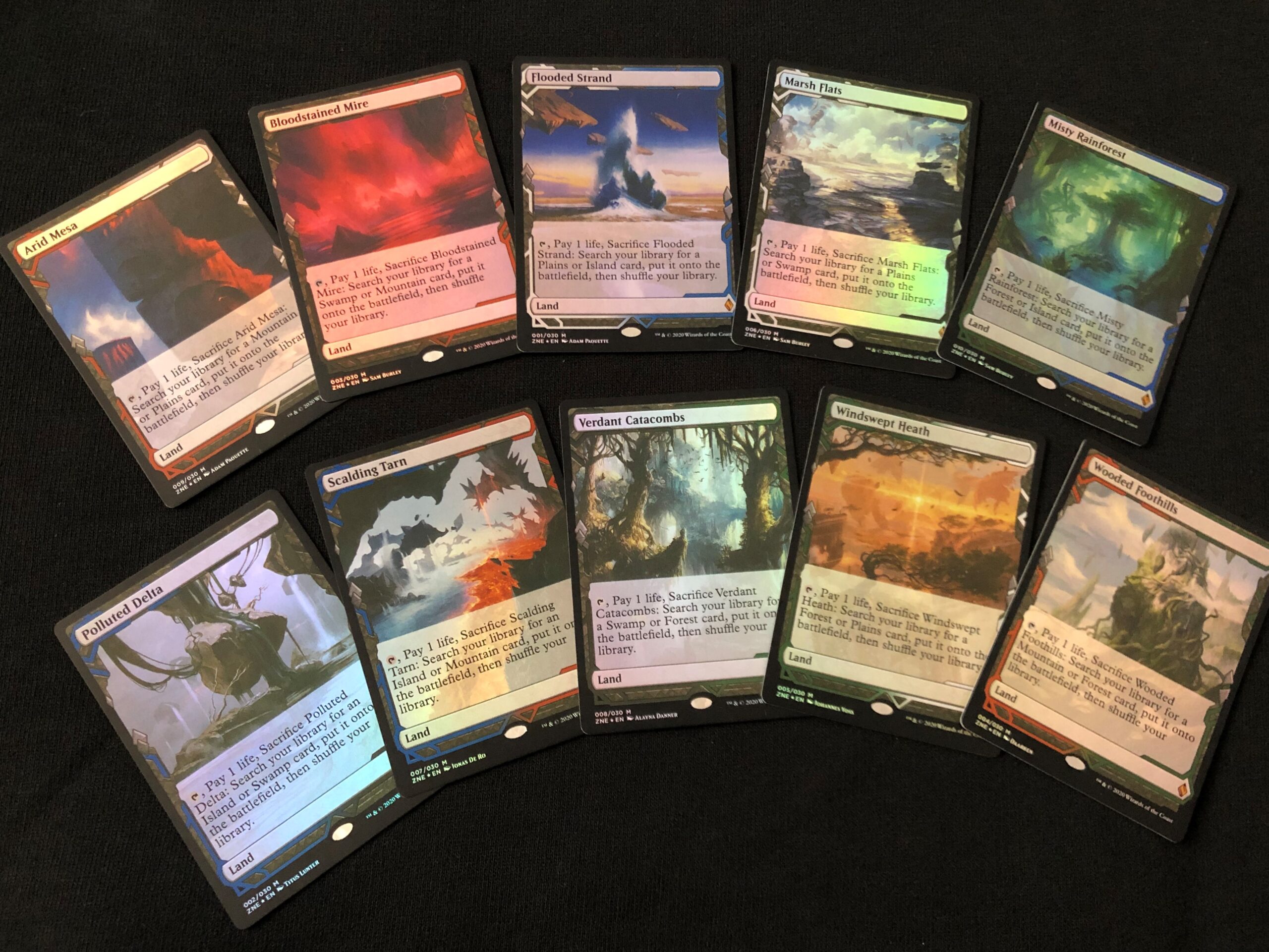 Fetch Land Set (FOIL) MTG Proxy Zendikar Rising Expeditions Proxy King