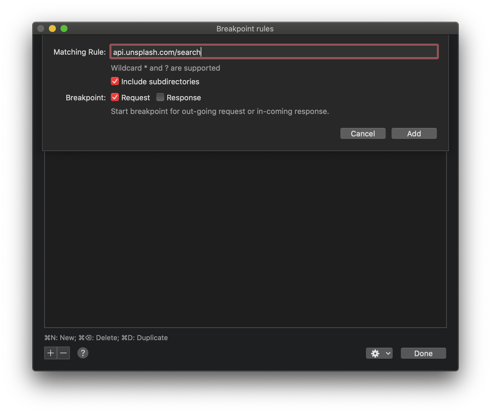 Using Proxyman Breakpoint to intercept and modify the requests/response