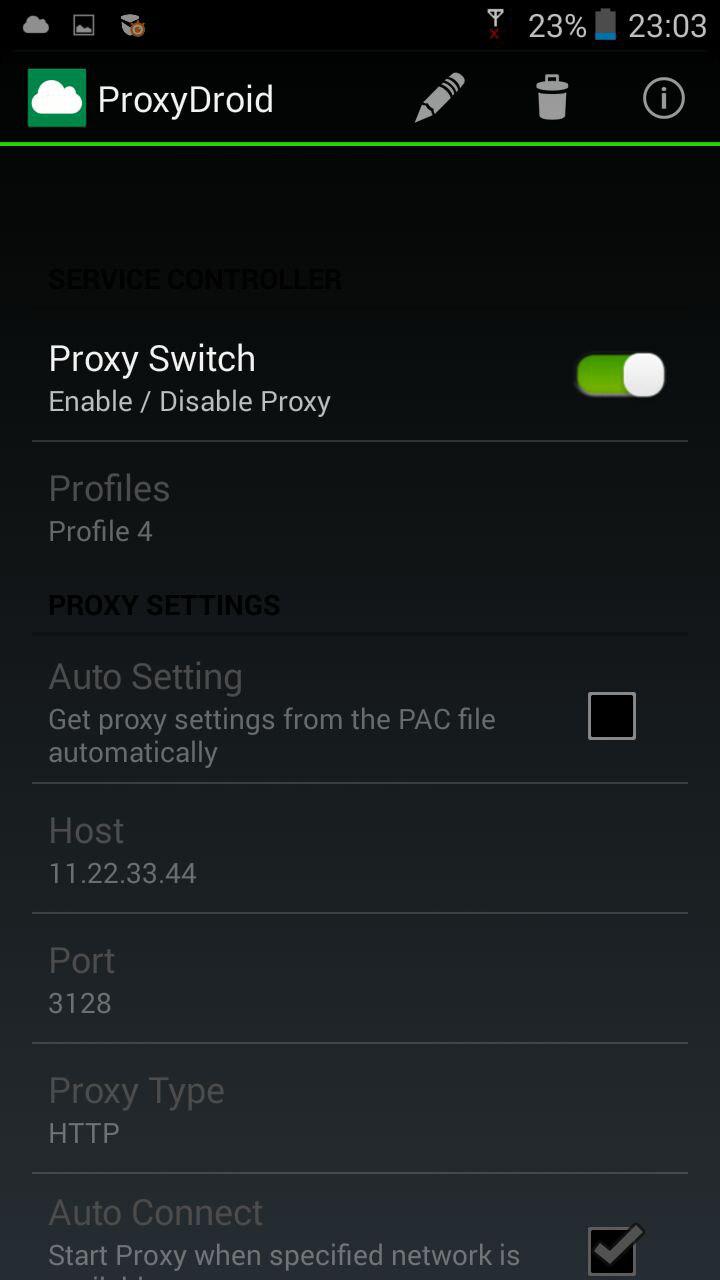 Setting up a proxy on Android step by step instructions