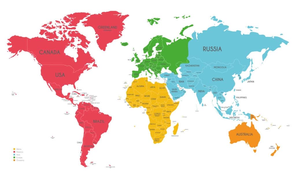 Continentes del mundo Proyecto Mapamundi