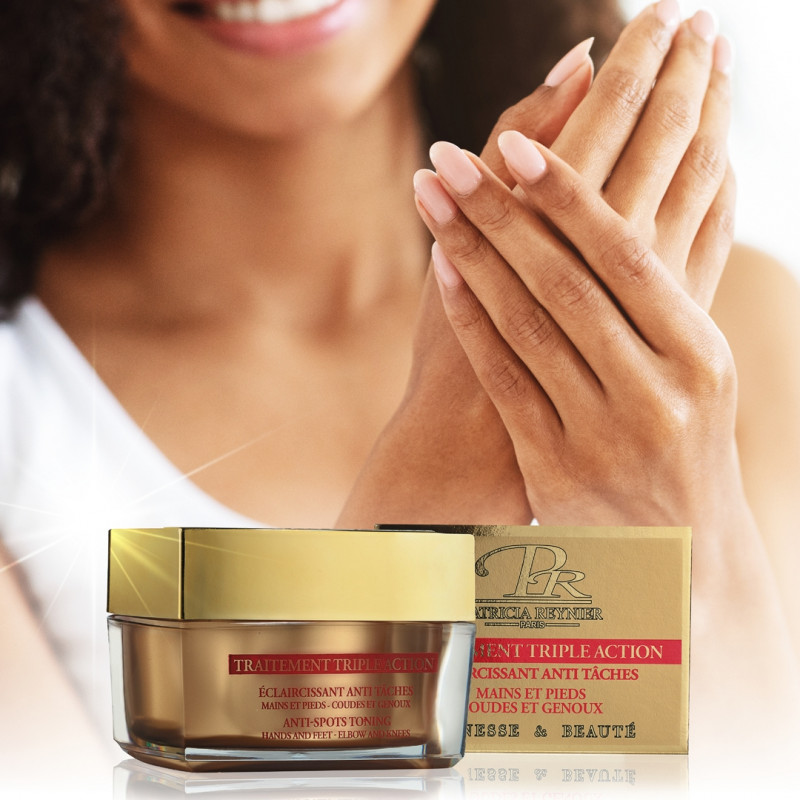 Crème Éclaircissante Mains Pieds · Triple Action