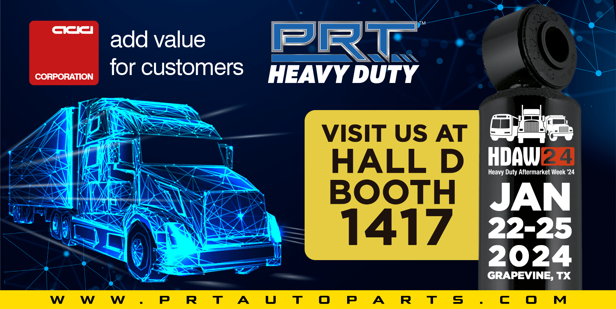 PRT HEAVY DUTY is presenting Innovations at HDAW24.