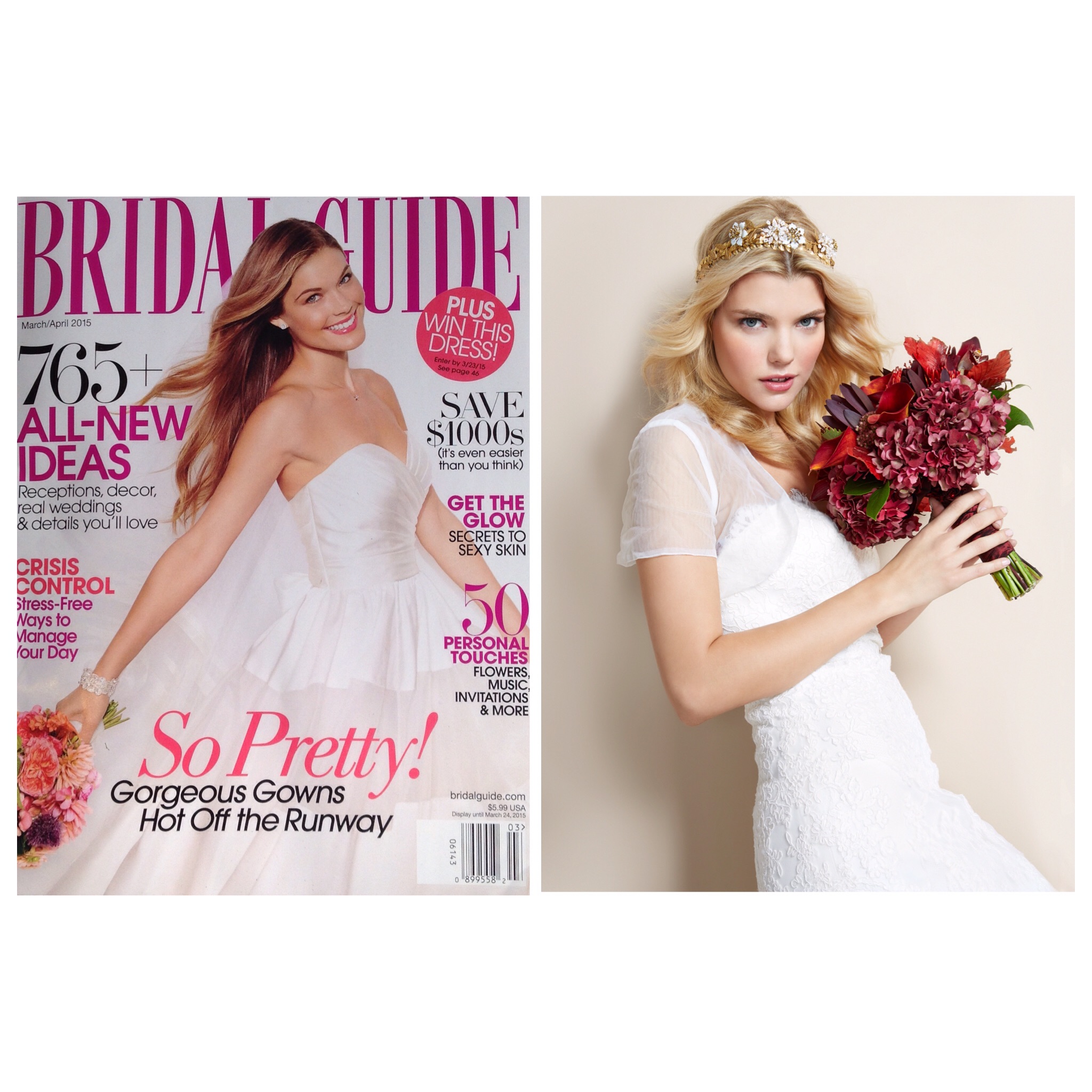 Prudence Designs Bouquet in Bridal Guide March/April 2015 Prudence