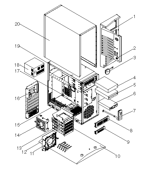 PC Server 325 System Parts Listing