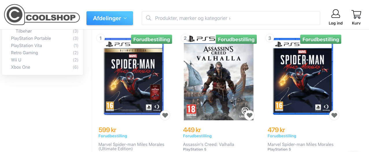 PS5 spil » Find de bedste PlayStation 5 spil » Gode tilbud?