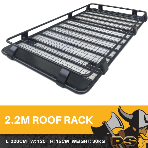 2.2M Steel Cage Roof Rack fit Toyota Land Cruiser 80 Series Rain Gutter