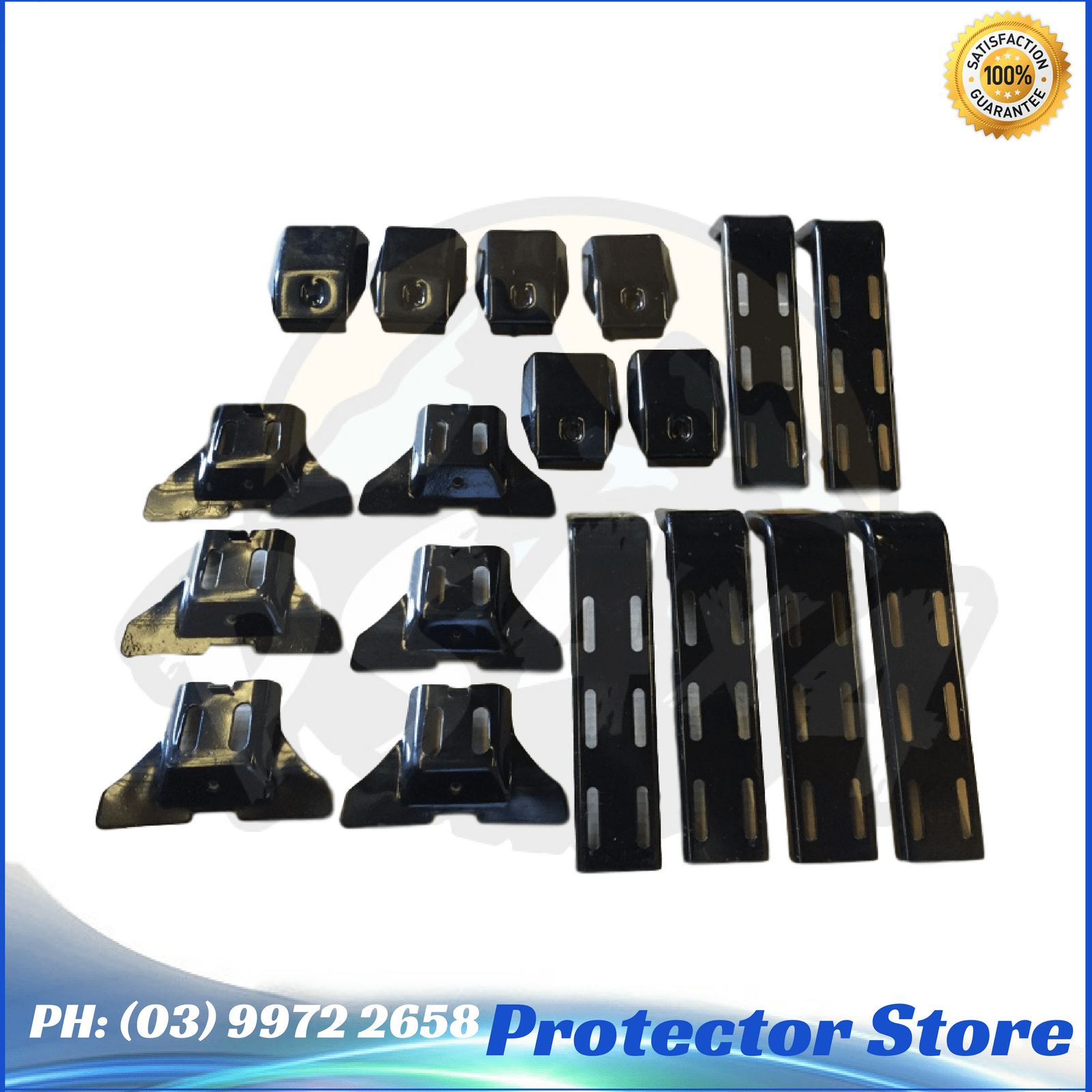 Set Of Roof Rack Brackets Universal 15 Cms For Rain Gutter Mounts 4X4