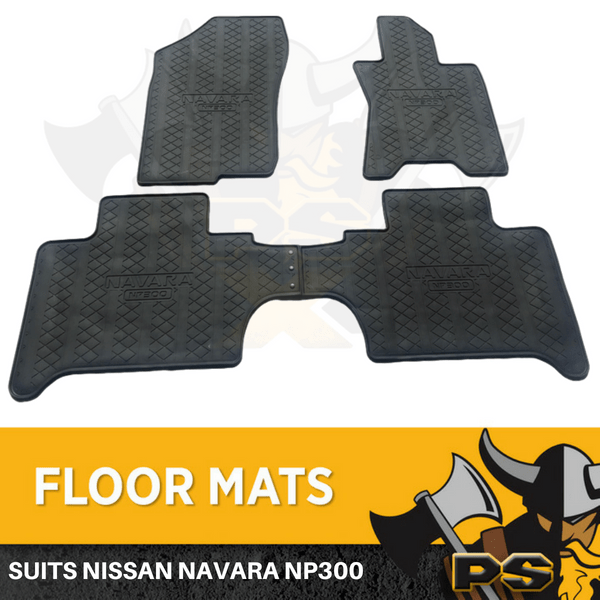 Premium Quality All Weather Rubber Floor Mats for Navara NP300 D23 11/