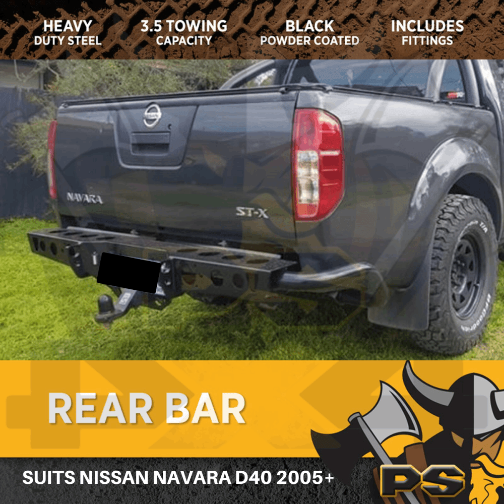 ADR Approved Rear Bar for Nissan Navara D40 20052015 Jack Tow Bar PS4X4
