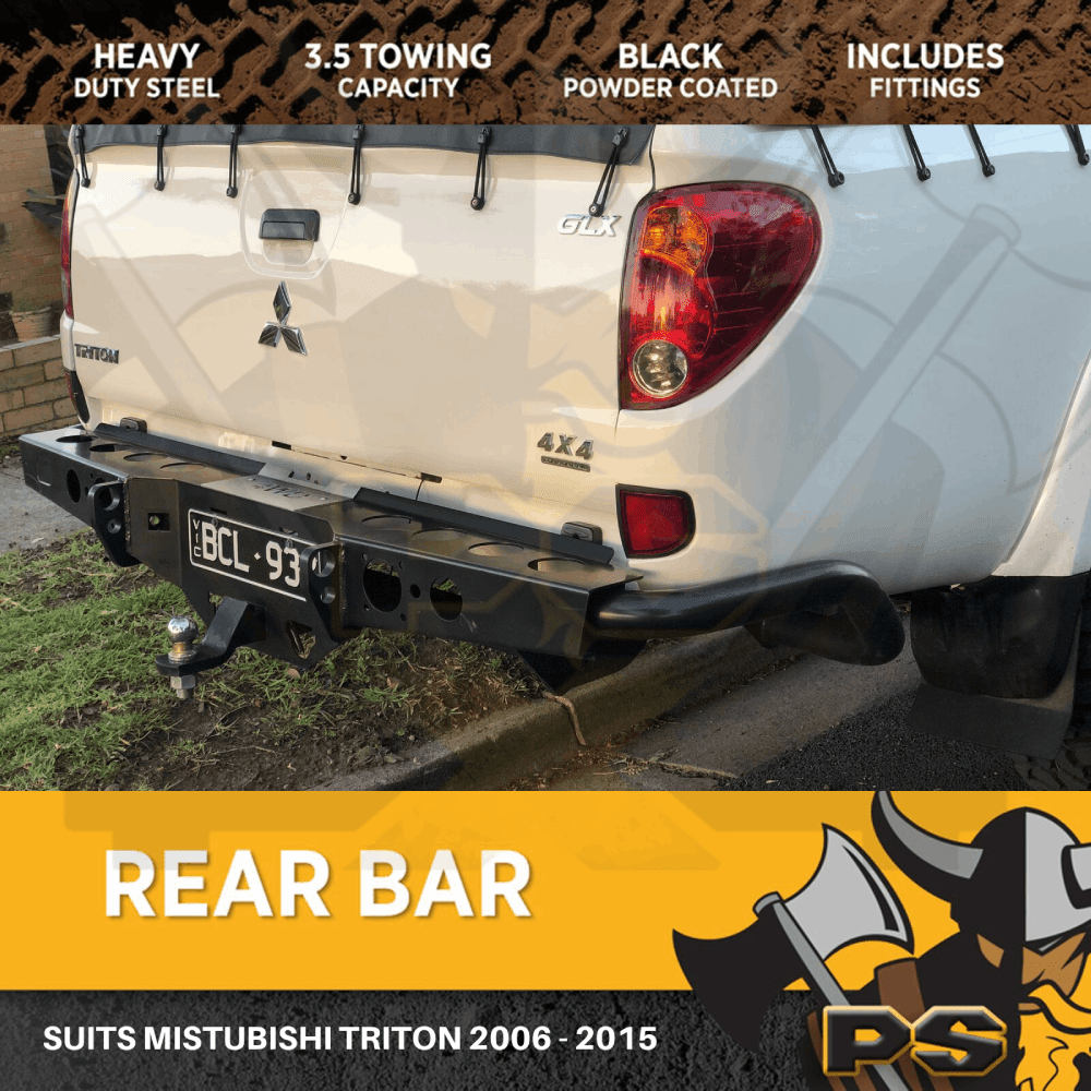 Rear Jack Tow Bar For Mitsubishi Triton MN ML 20062015 Heavy Duty ADR Approved PS4X4