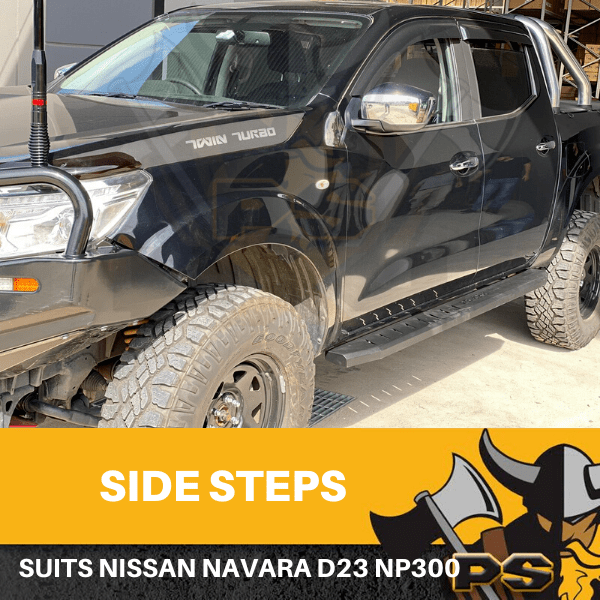 Steel Side Steps for Nissan Navara NP300 Running Boards Sidesteps Matte