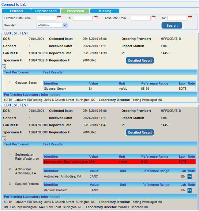 EMR > Lab > Lab Orders