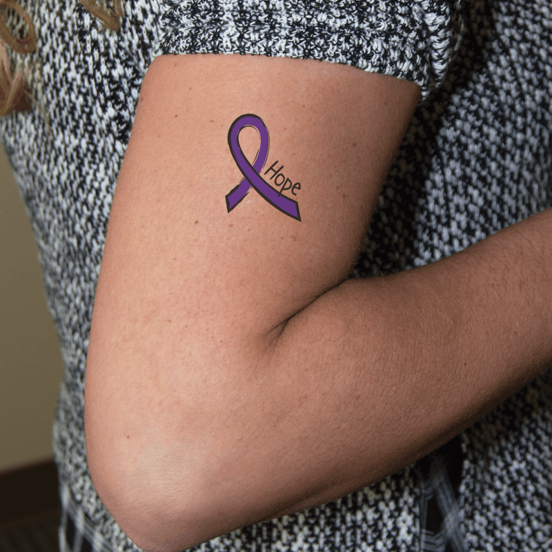 Sexual Assault Survivor Ribbon Tattoo