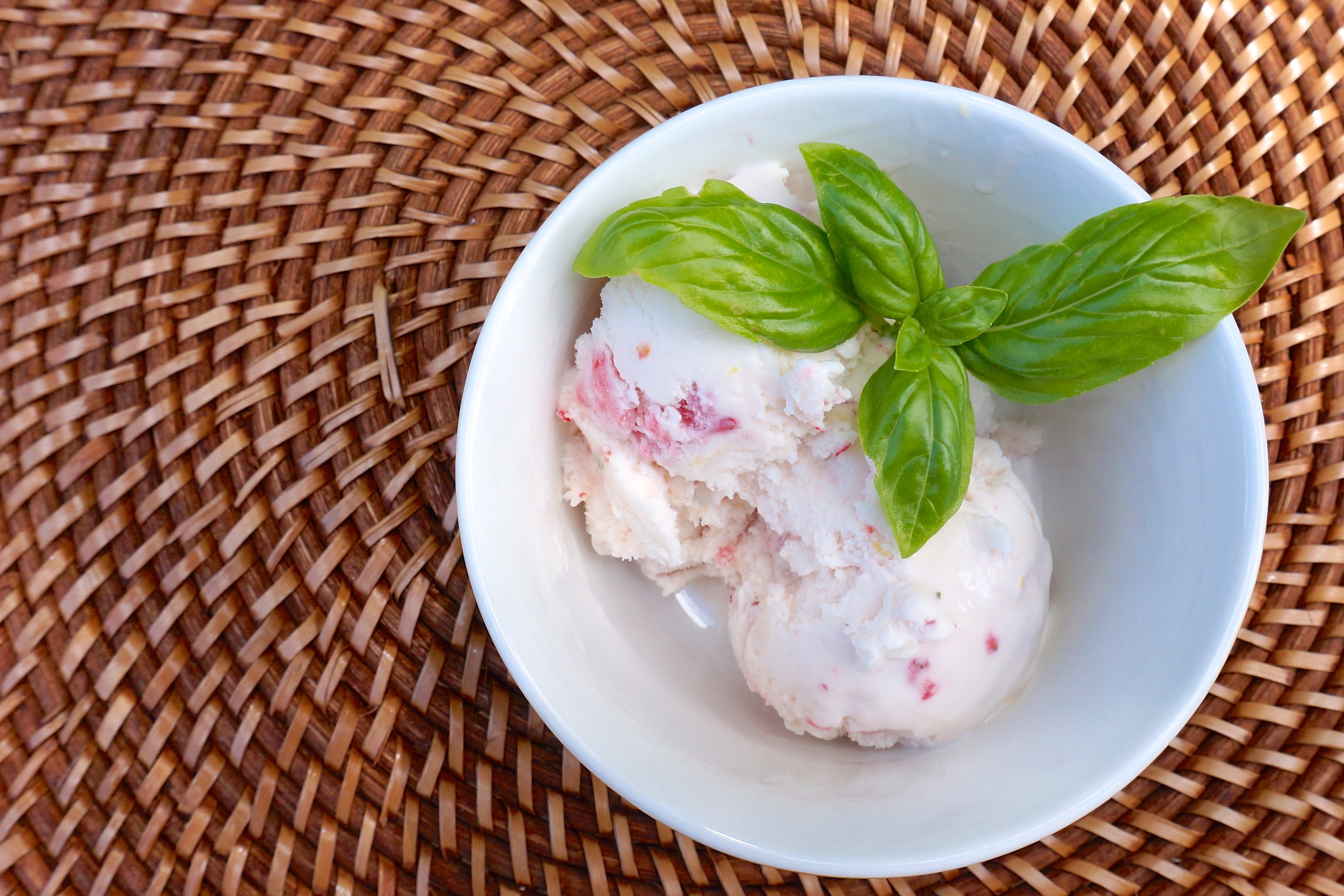 Strawberry Basil Ice Cream p.s. bonjour