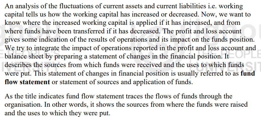 Fund Flow Statement - PSB Training Academy