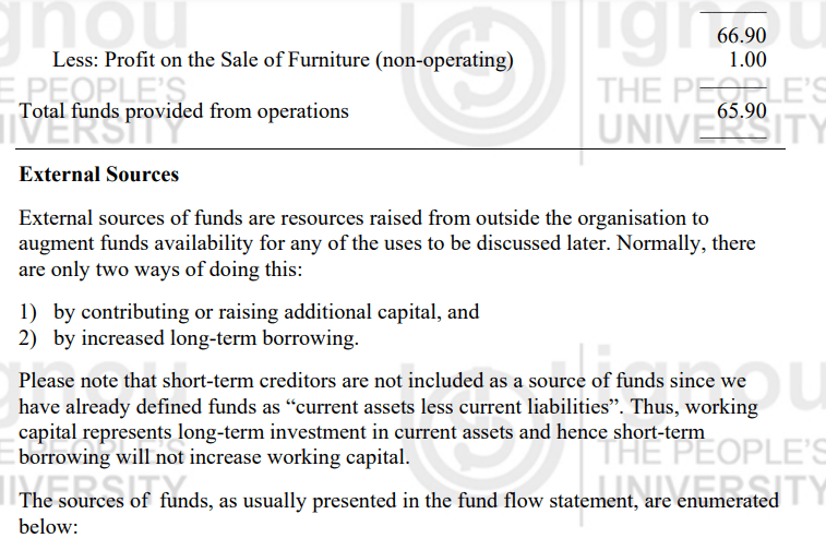 Fund Flow Statement - PSB Training Academy