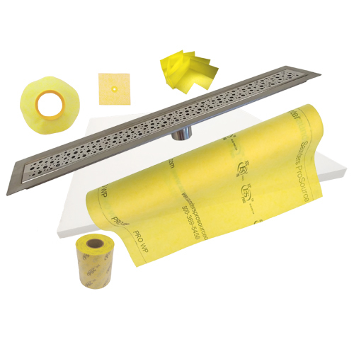 PSC Stainless Steel 26 to 48 Inch Linear Trench Drain Shower Kits