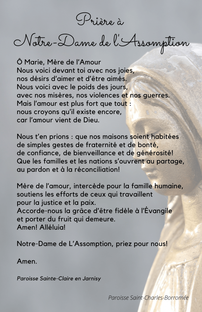 Prière ND de l'Assomption — Paroisse SaintCharlesBorromée