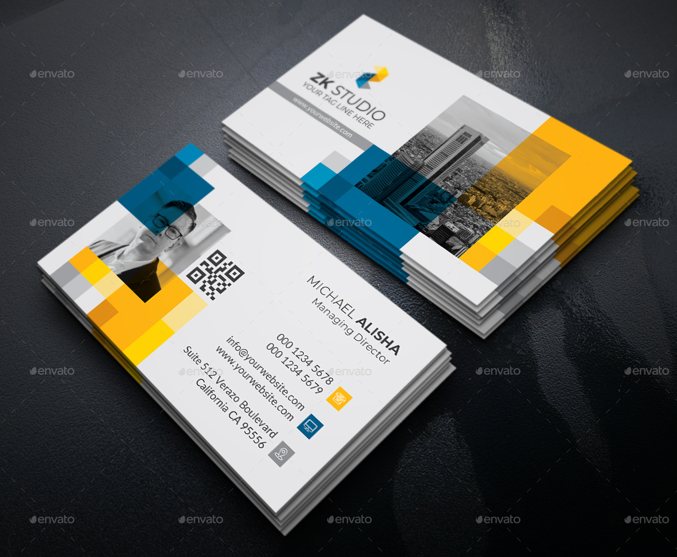 Modern Business Card Design • PSD design