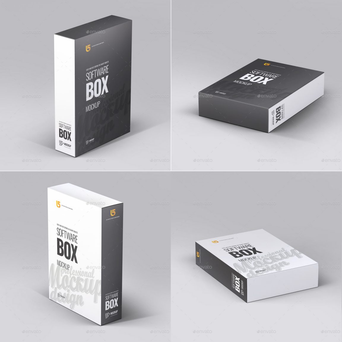 Software Box Mockup Presentation PSD • PSD design