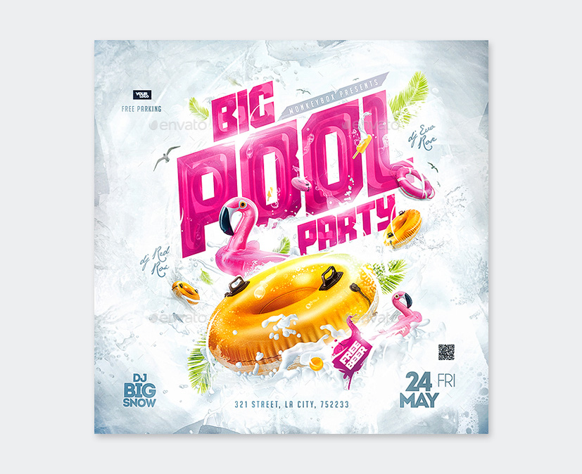Pool Party Flyer Template