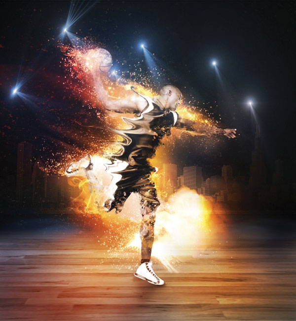 Members Area Tutorial Create a Fiery, Dynamic Basketball Photo