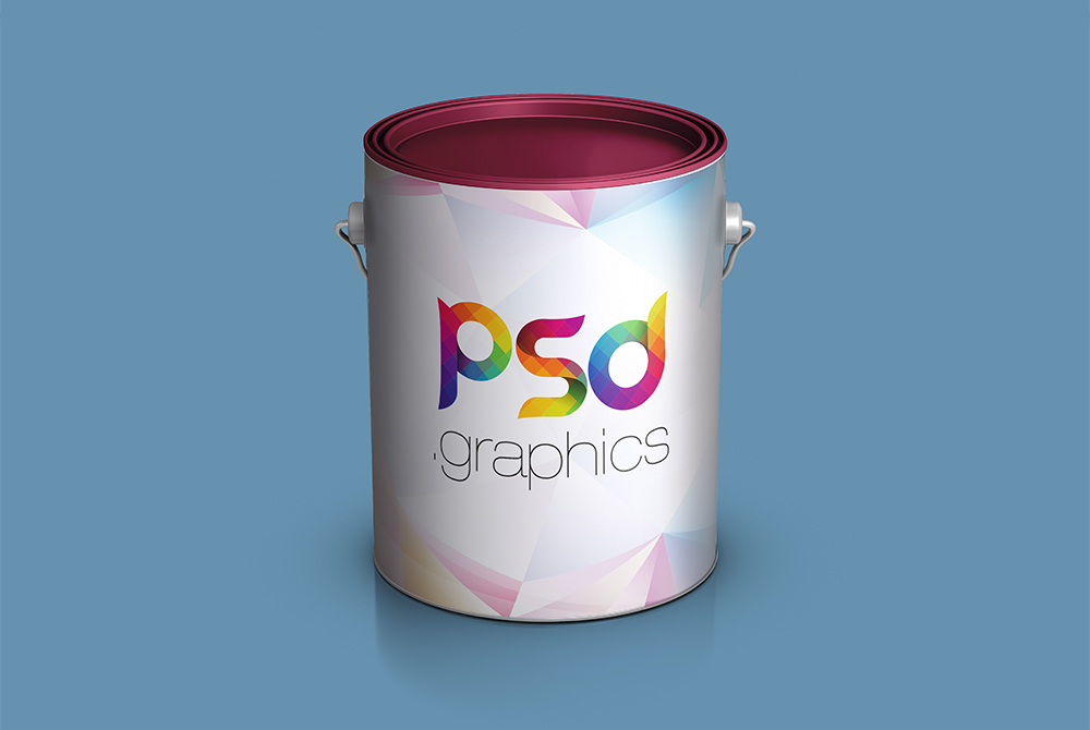 Paint Bucket Mockup Free PSD PSD Graphics