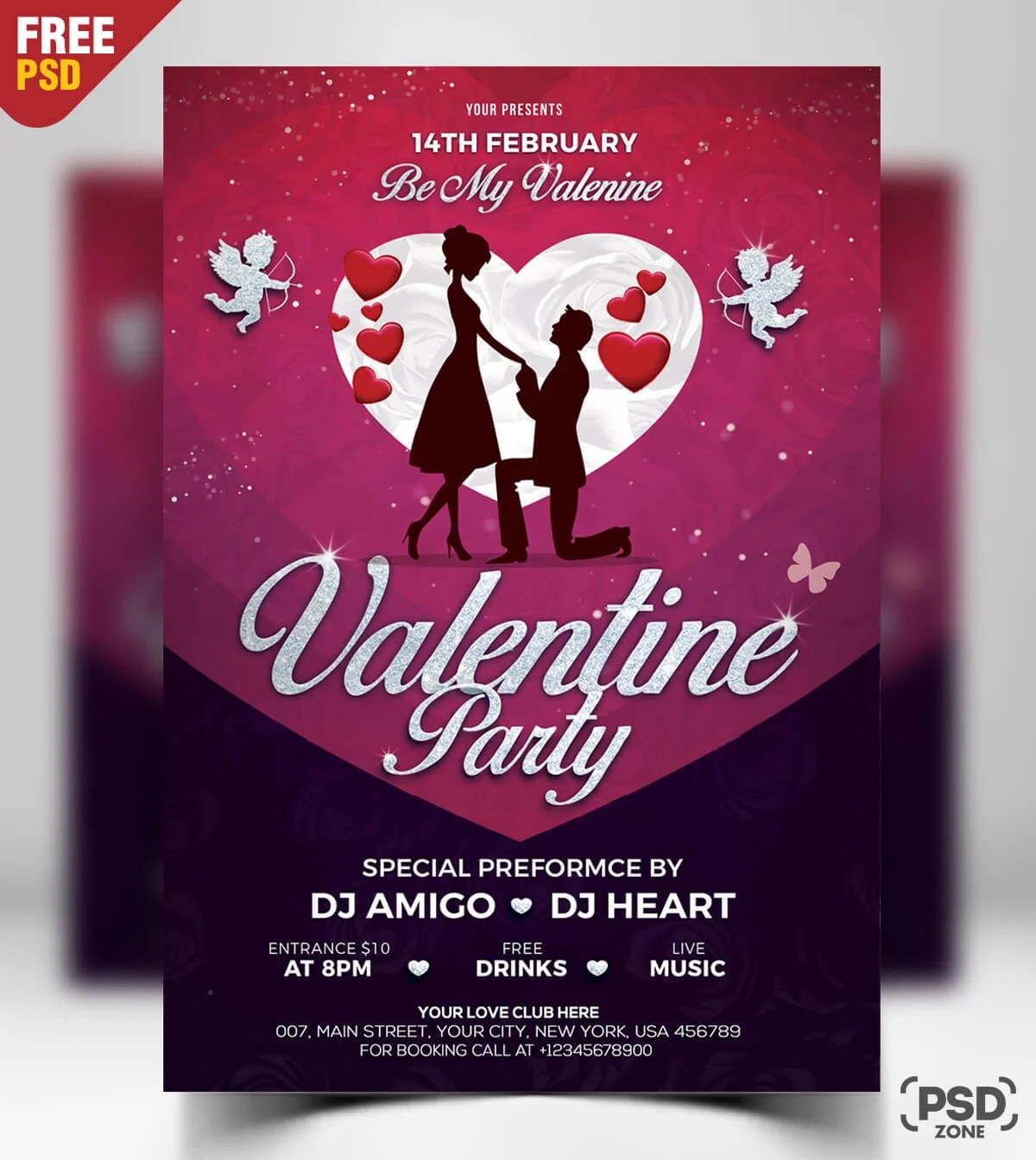Valentines Day Flyer Free PSD PSD Zone