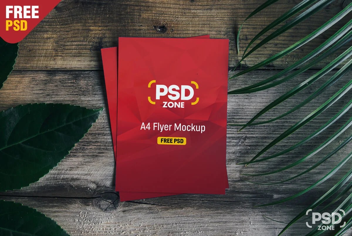 A4 Flyer Mockup Free PSD PSD Zone