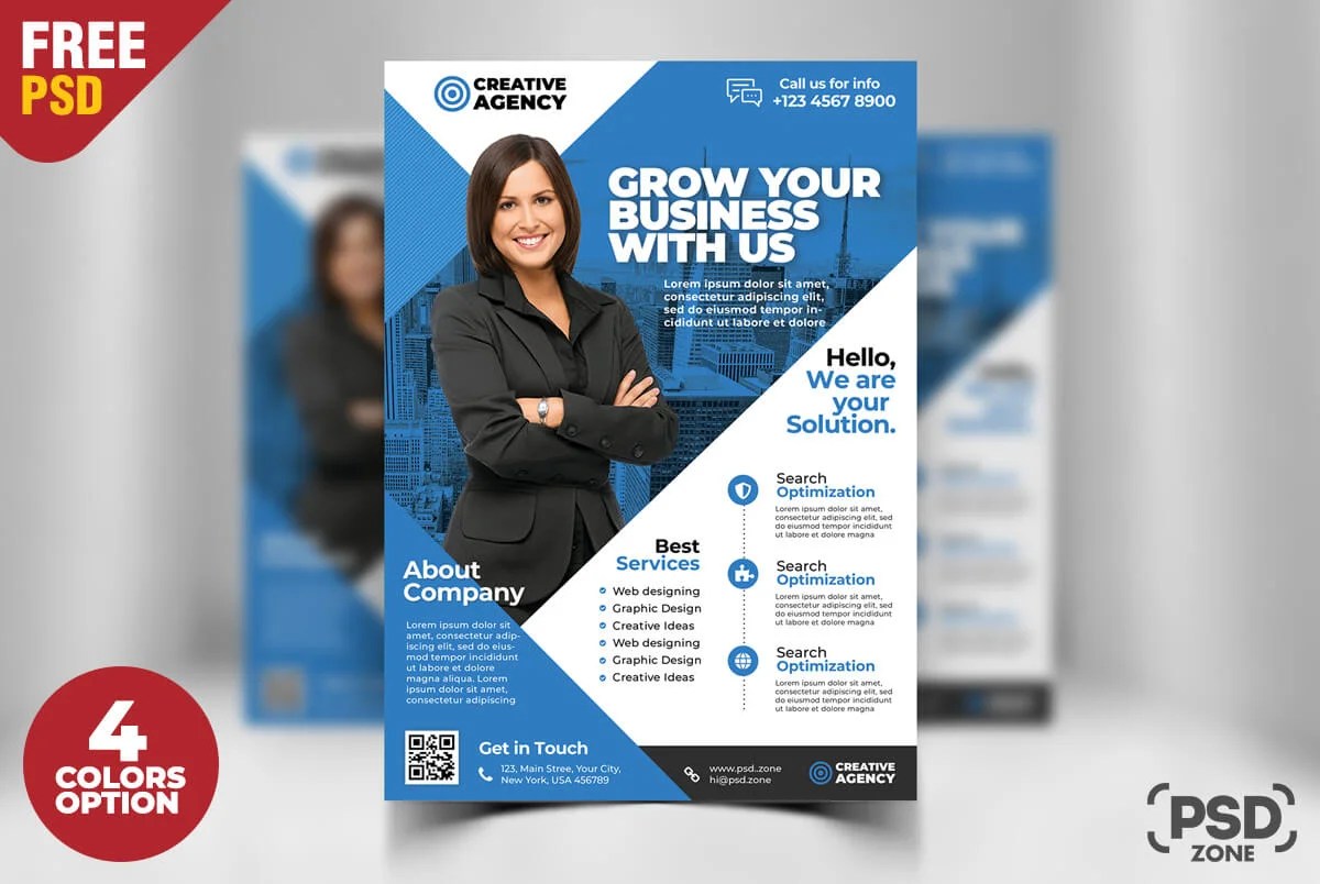 Corporate Business Flyer Free PSD Set PSD Zone