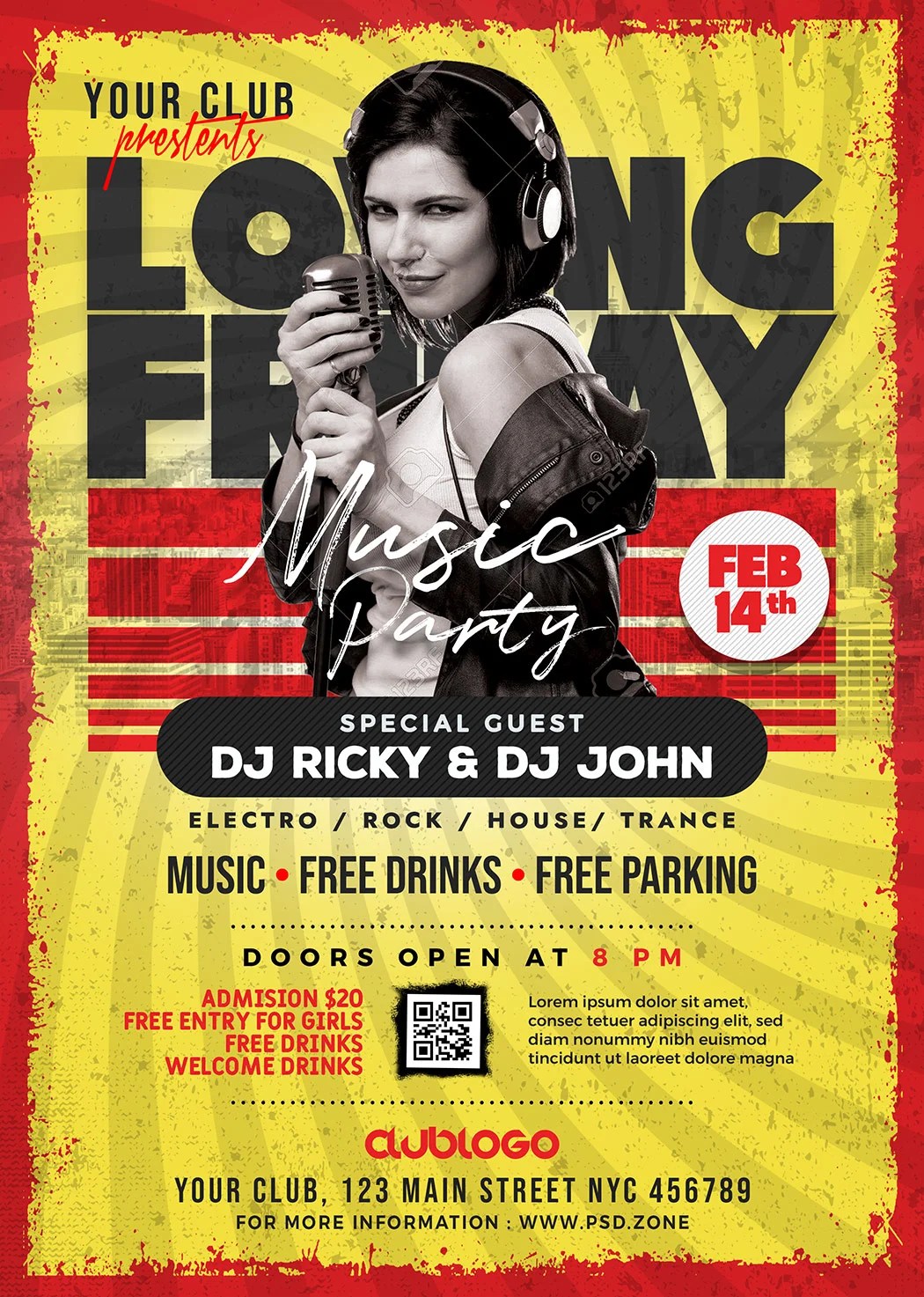 Night Club Event Flyer Design PSD PSD Zone