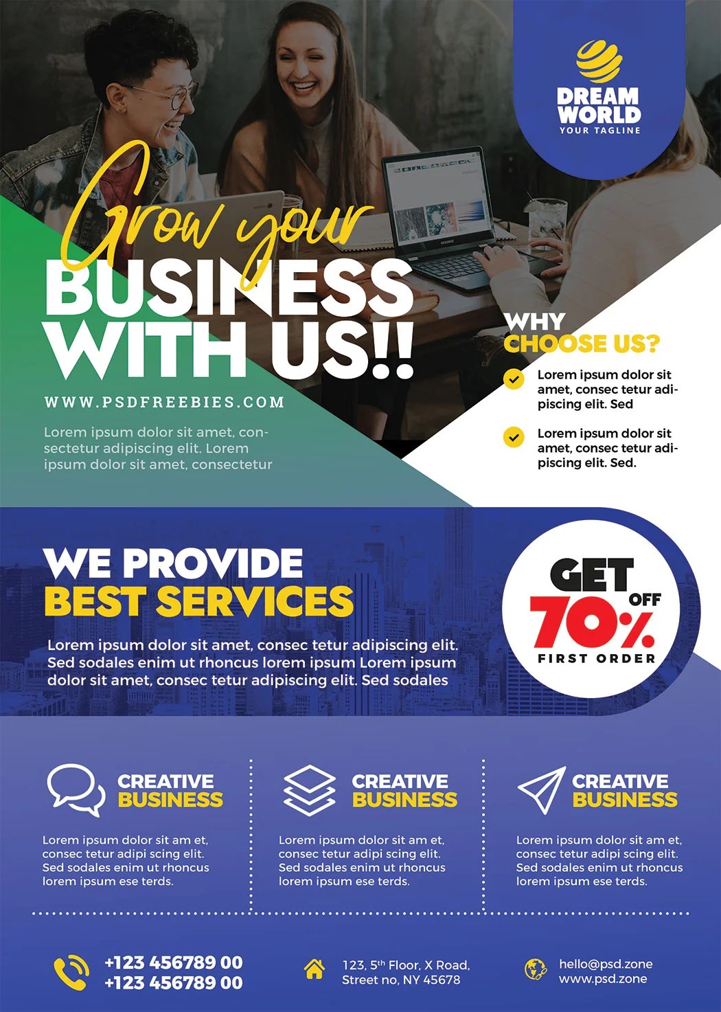 BusinessPromotionFlyerPSDDesignPreview PSD Zone