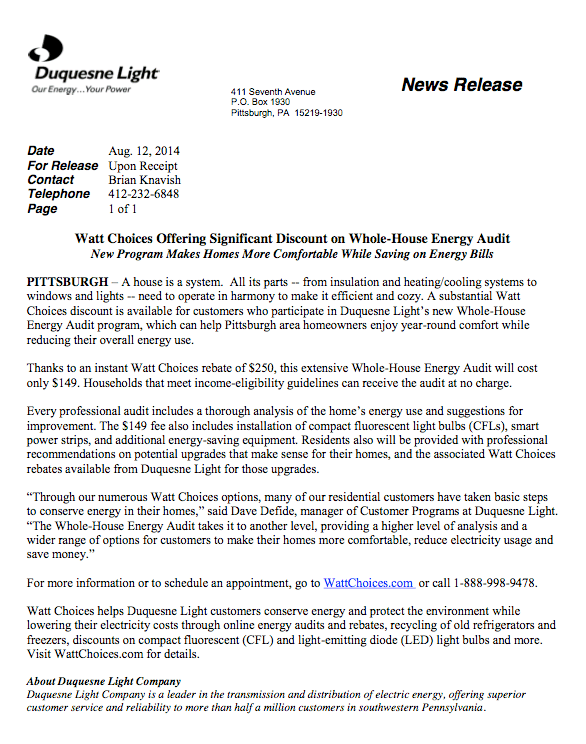 Duquesne Light Company Customer Service Number