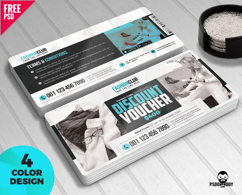[Download] Store Voucher Template Free PSD