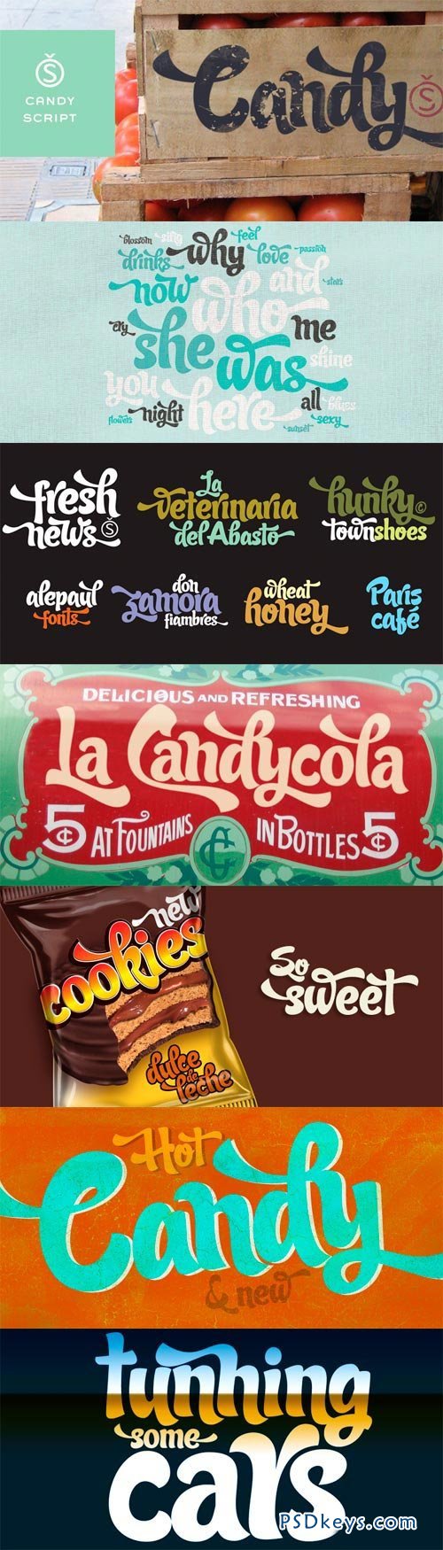 Candy Script Font for 99 » Free Download Vector Stock image