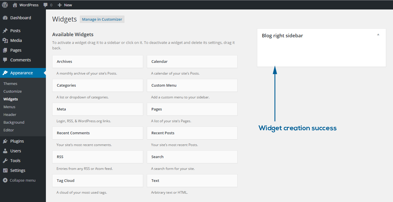 How to make a sidebar widget in WordPress