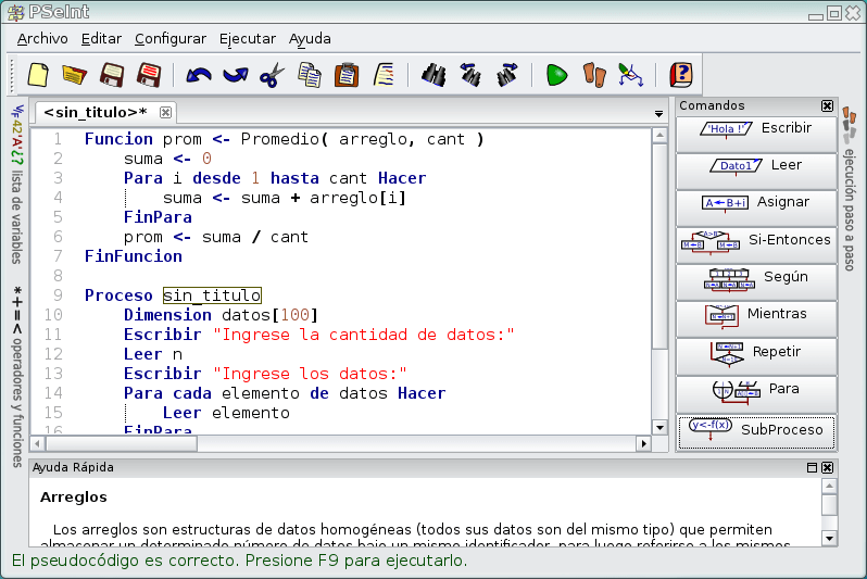 Ejemplo De Algoritmo En Pseint Gambaran Riset