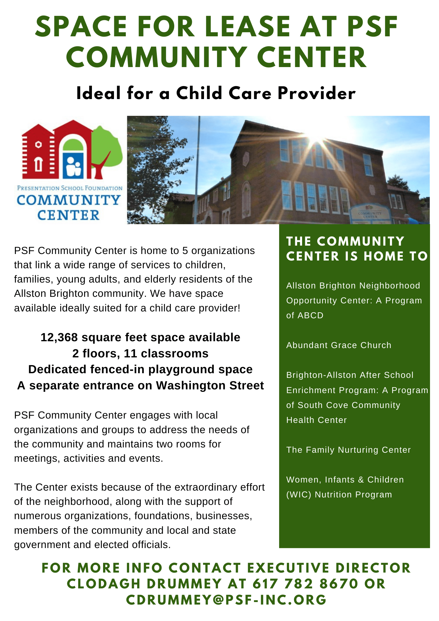 Child Care Space Available The Presentation School Foundation