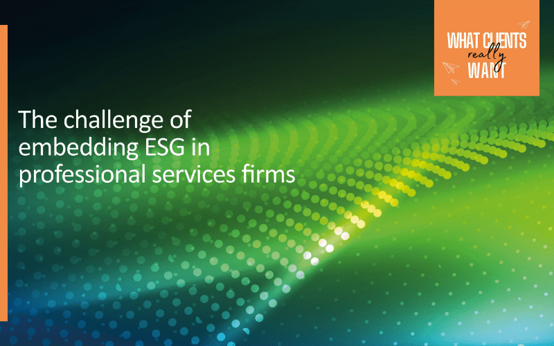 The challenge of embedding ESG in professional services firms » PSFI