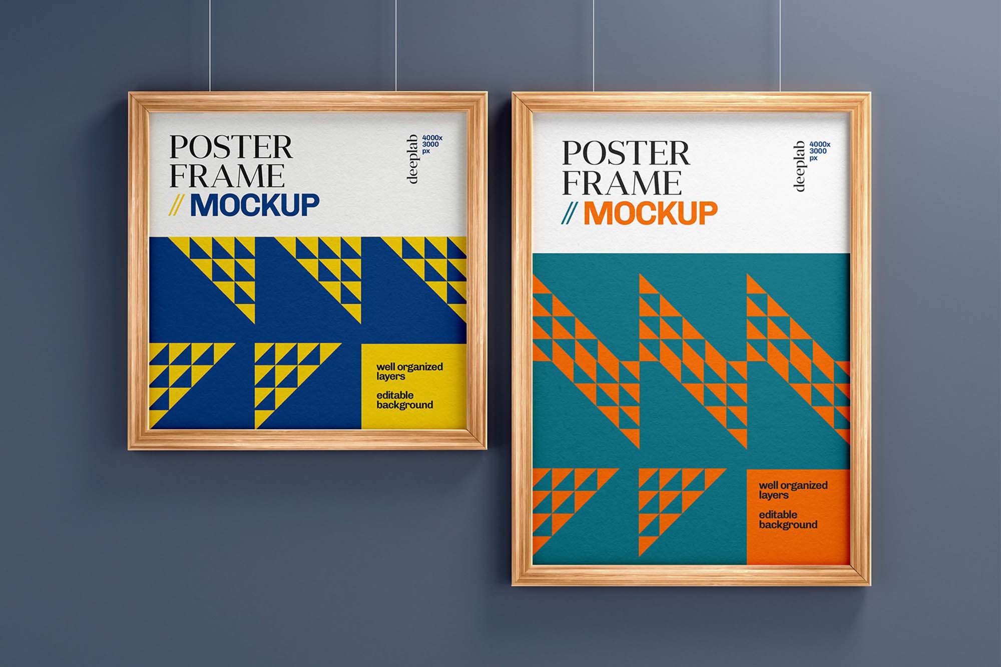 Free Free Realistic Wood Frame Poster Mockup PSD PSD PsFiles