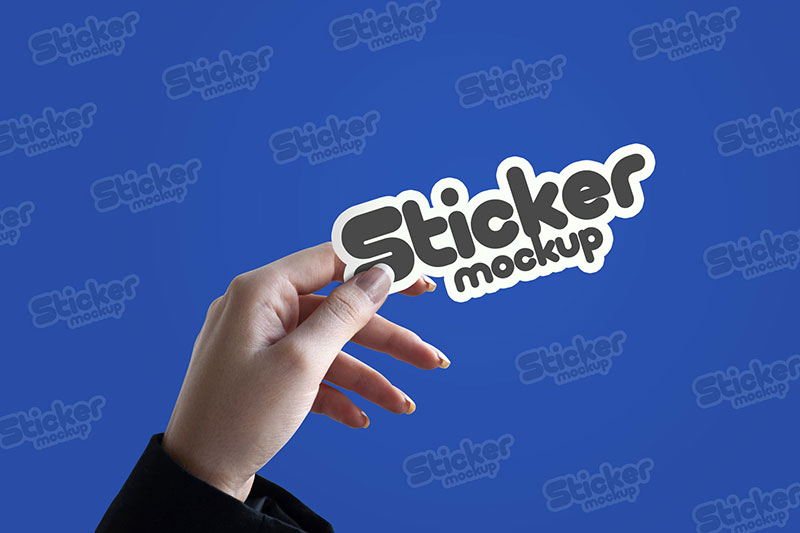 Free Die Cut Sticker Mockup PSD PsFiles