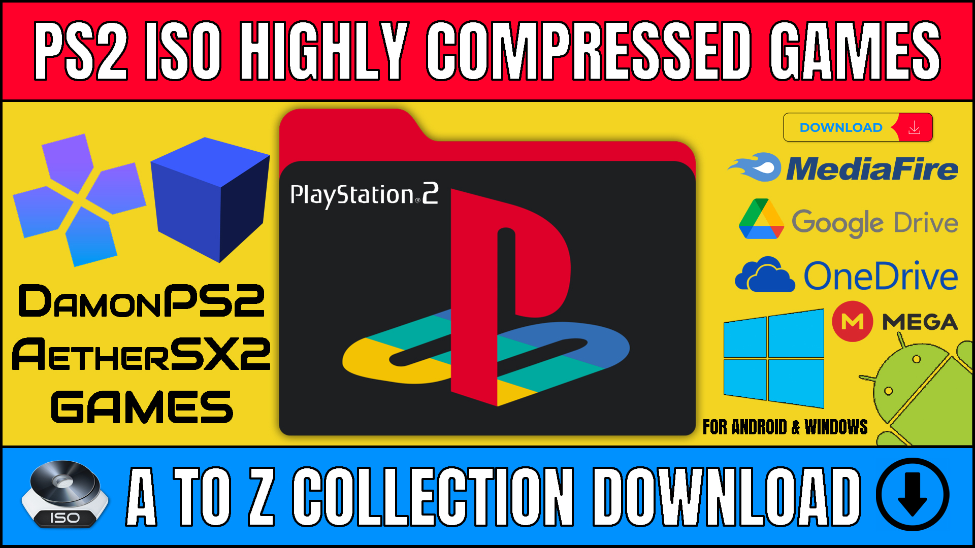 PS2 ISO Highly Compressed Games (A To Z Collection)