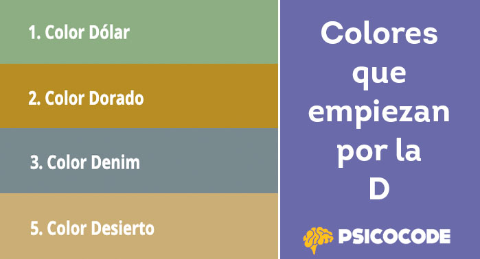 Los 6 colores que empiezan por la letra D más conocidos