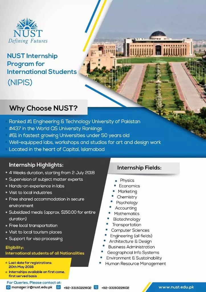 Psychology Internships Summer 2023 Nust Internship Program For International Student 2018 - Fakultas Psikologi