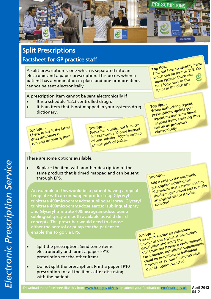 Dispensing (EPS) PSNC site