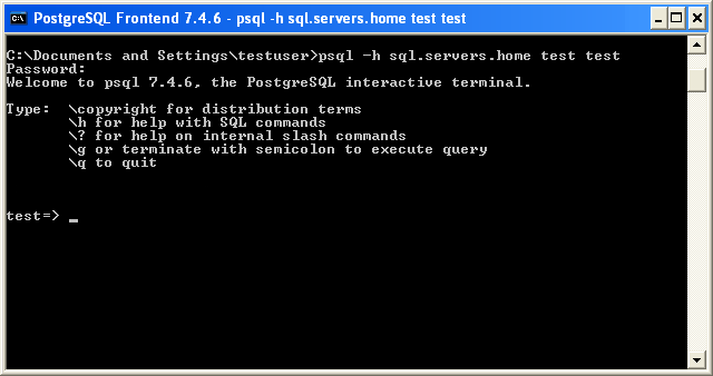 Native PostgreSQL Frontend for Windows psql, pg_dump, pg_restore