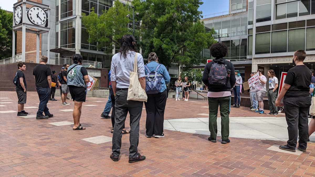 PSU students and faculty protest university’s budget management