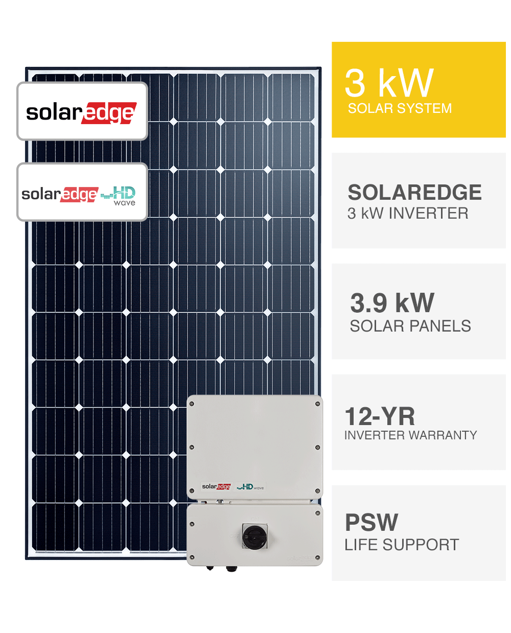 3kW SolarEdge Solar System, SAVE MORE (installed prices) Perth WA