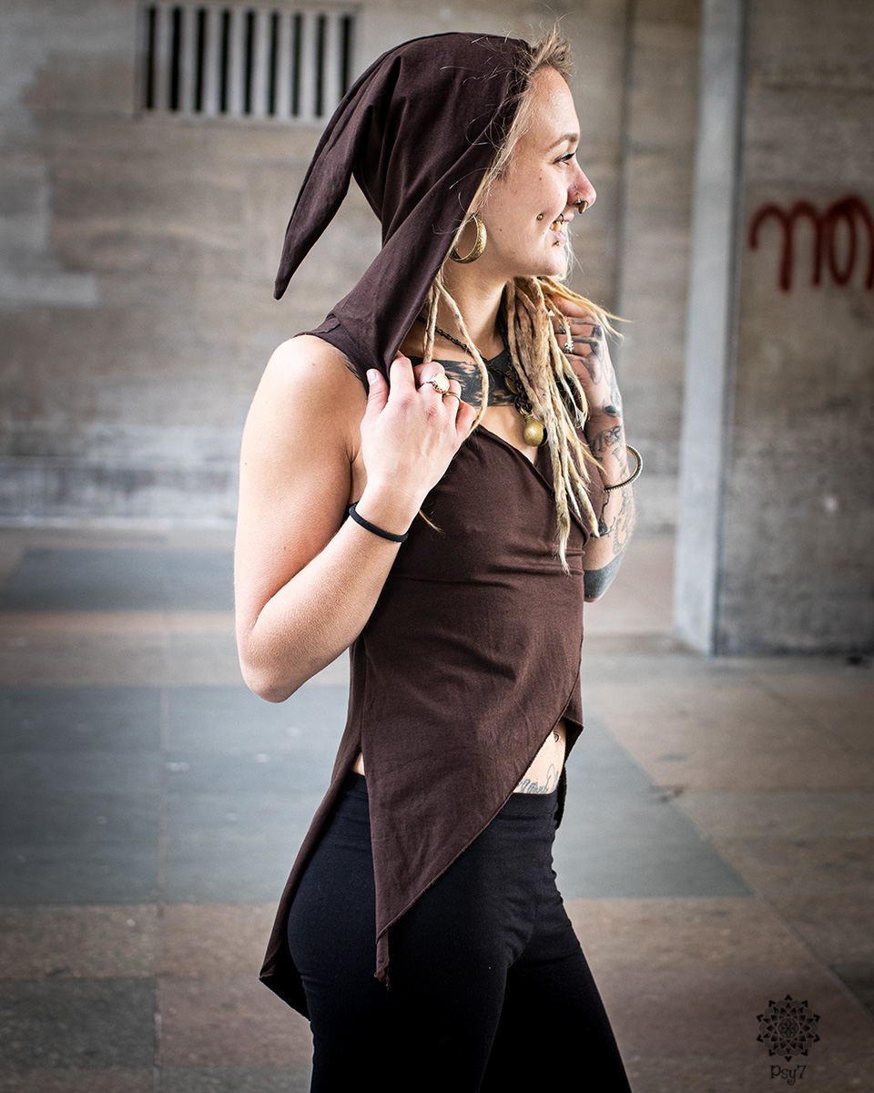 Zipfeltop & Wickeltunika Ronja braun Westen & Boleros Frauen